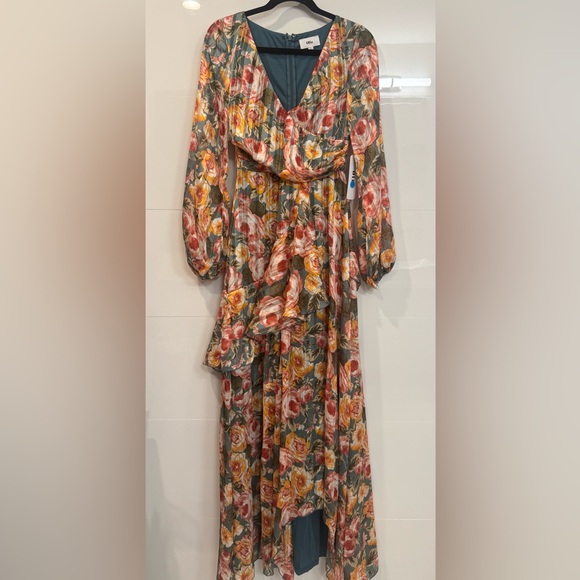 Olia sold at Anthropology Floral Long Sleeve Tiered Ruffle Maxi Dress - Picture 4 of 10